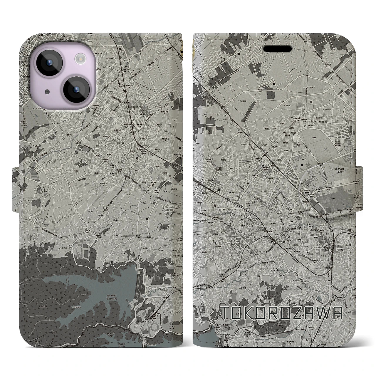 【所沢2(埼玉県)】地図柄iPhoneケース(手帳タイプ)