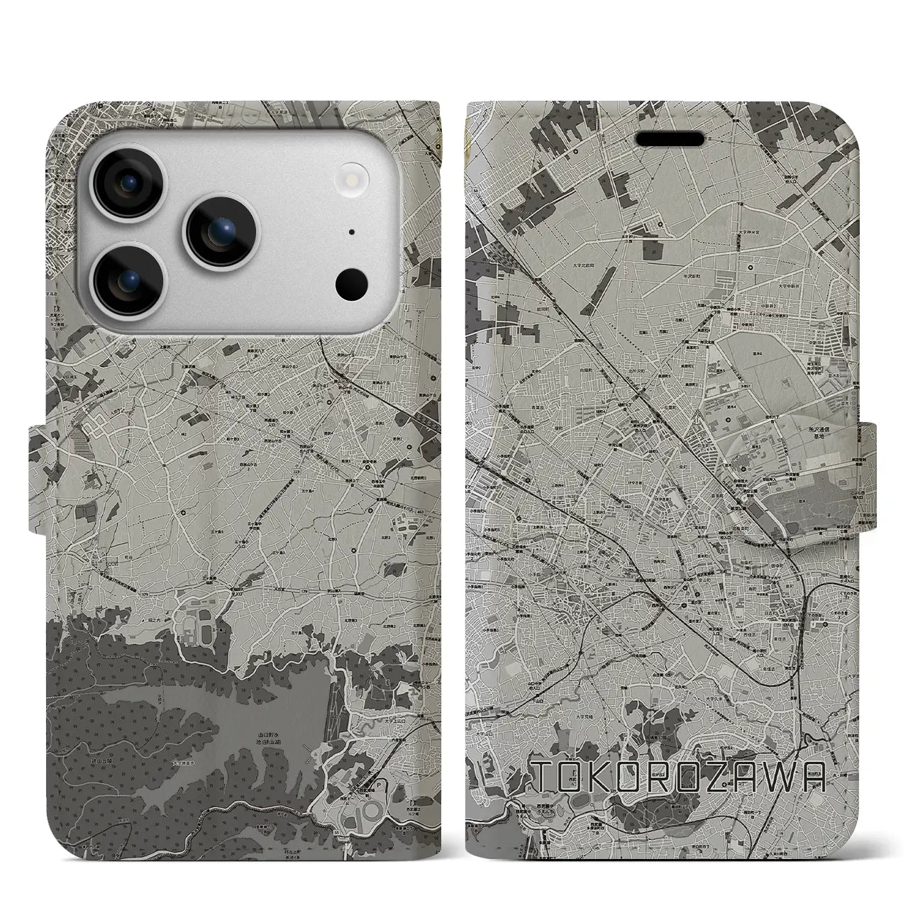 【所沢2(埼玉県)】地図柄iPhoneケース(手帳タイプ)