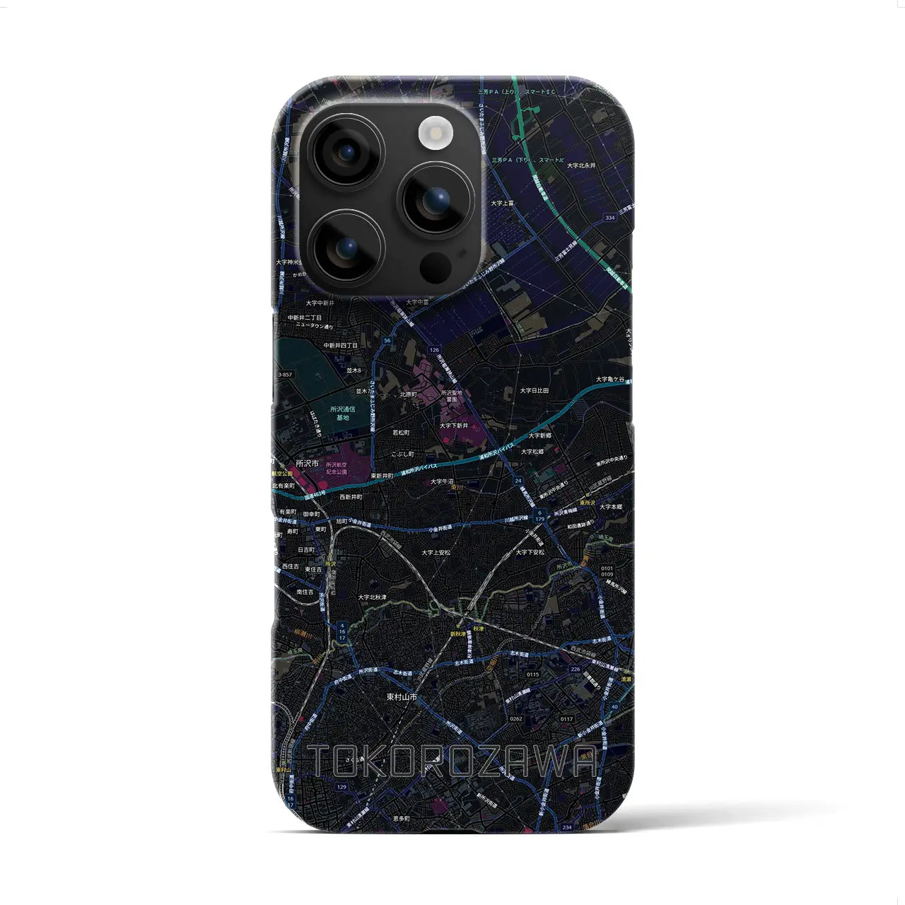 【所沢3(埼玉県)】地図柄iPhoneケース(バックカバータイプ)