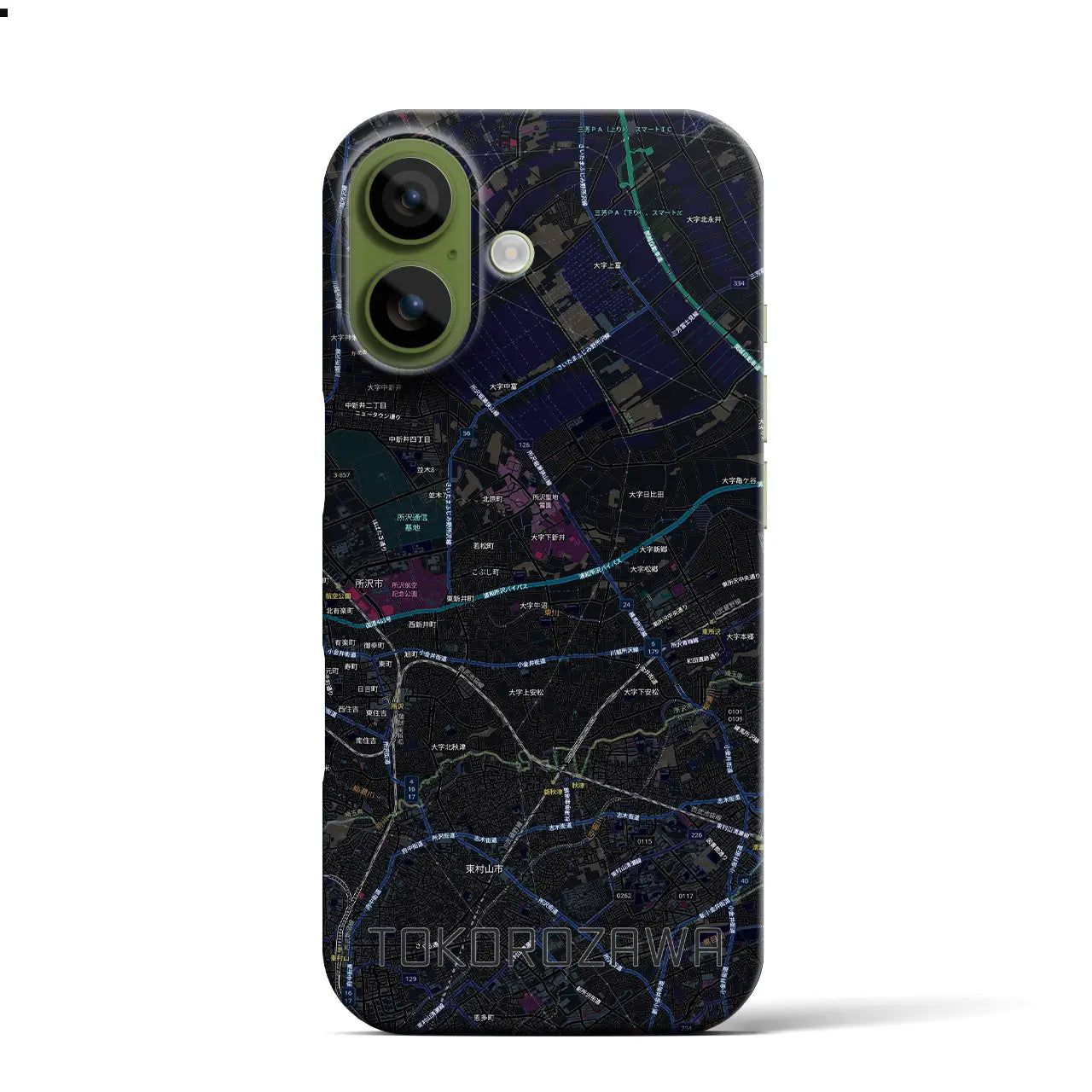 【所沢3(埼玉県)】地図柄iPhoneケース(バックカバータイプ)