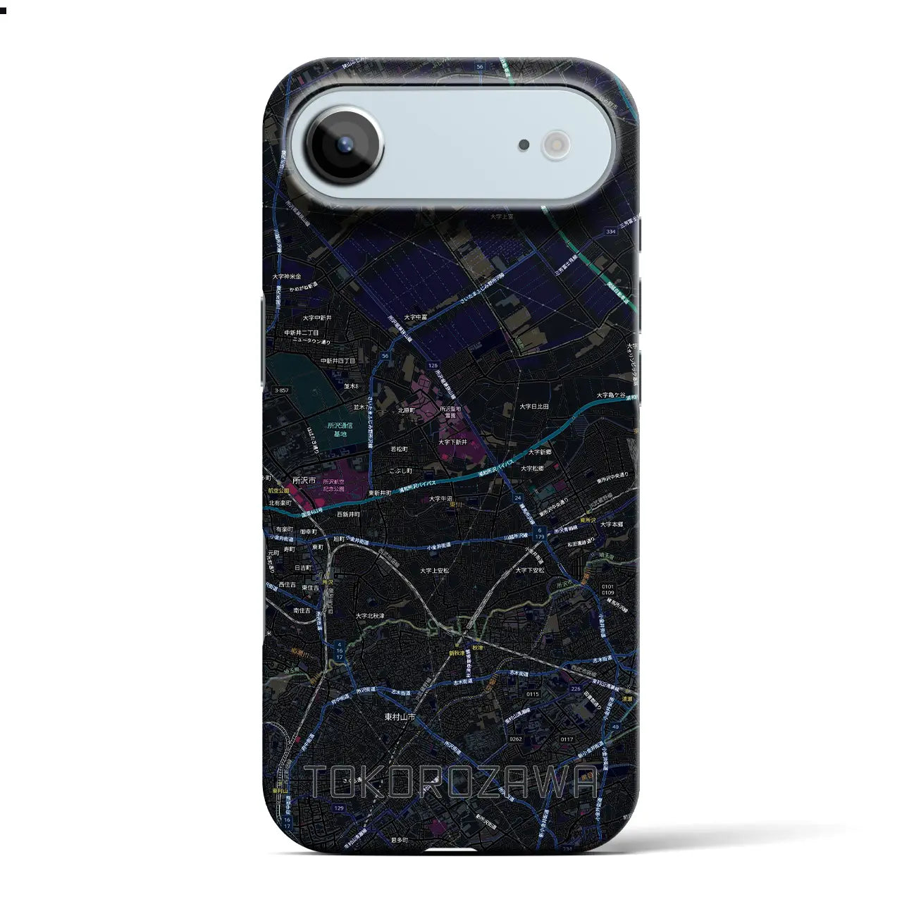 【所沢3(埼玉県)】地図柄iPhoneケース(バックカバータイプ)