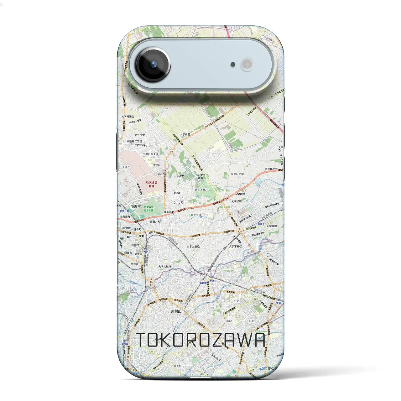 【所沢3(埼玉県)】地図柄iPhoneケース(バックカバータイプ)