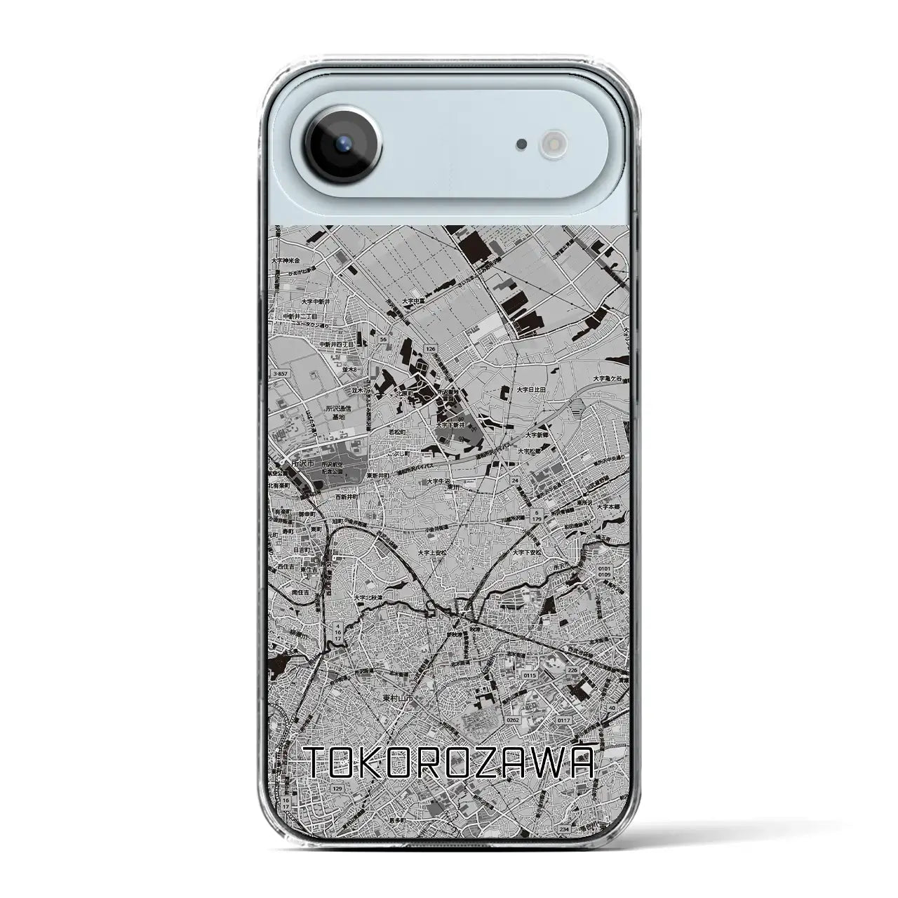 【所沢3(埼玉県)】地図柄iPhoneケース(クリアタイプ)