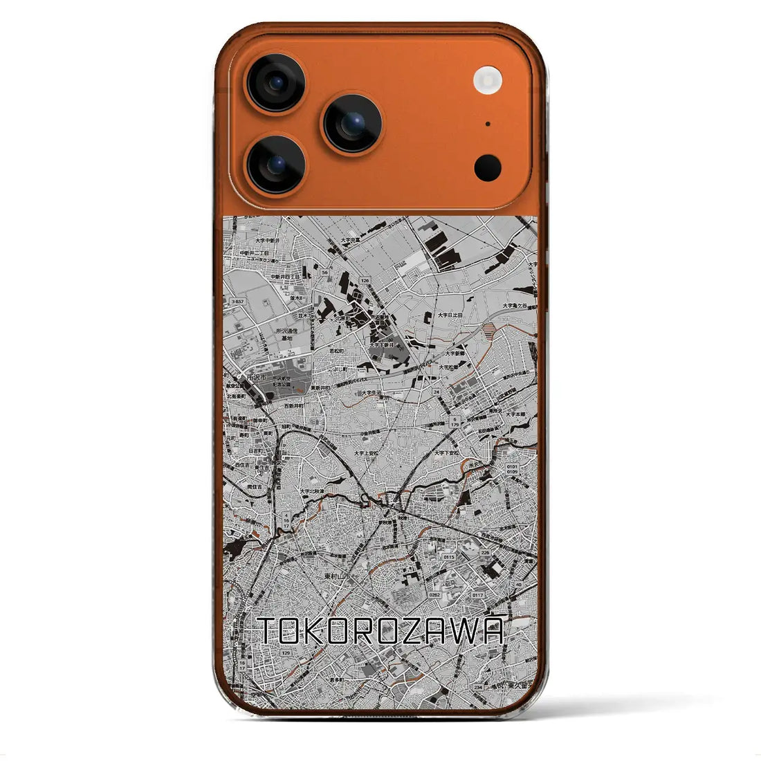 【所沢3(埼玉県)】地図柄iPhoneケース(クリアタイプ)