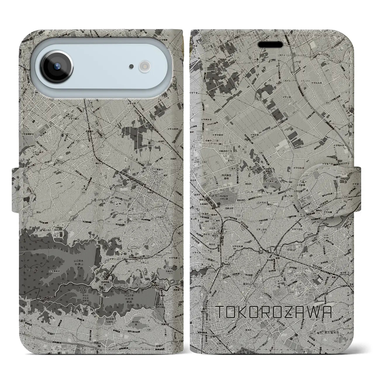 【所沢3(埼玉県)】地図柄iPhoneケース(手帳タイプ)