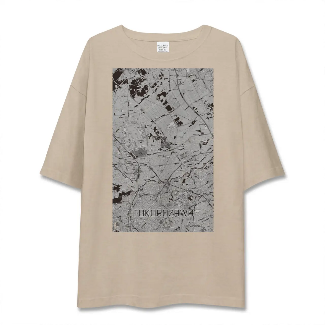 【所沢3(埼玉県)】地図柄ビッグシルエットTシャツ
