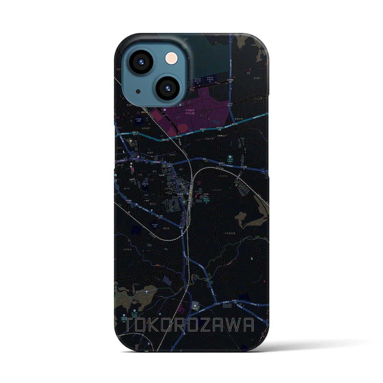 【所沢(埼玉県)】地図柄iPhoneケース(バックカバータイプ)