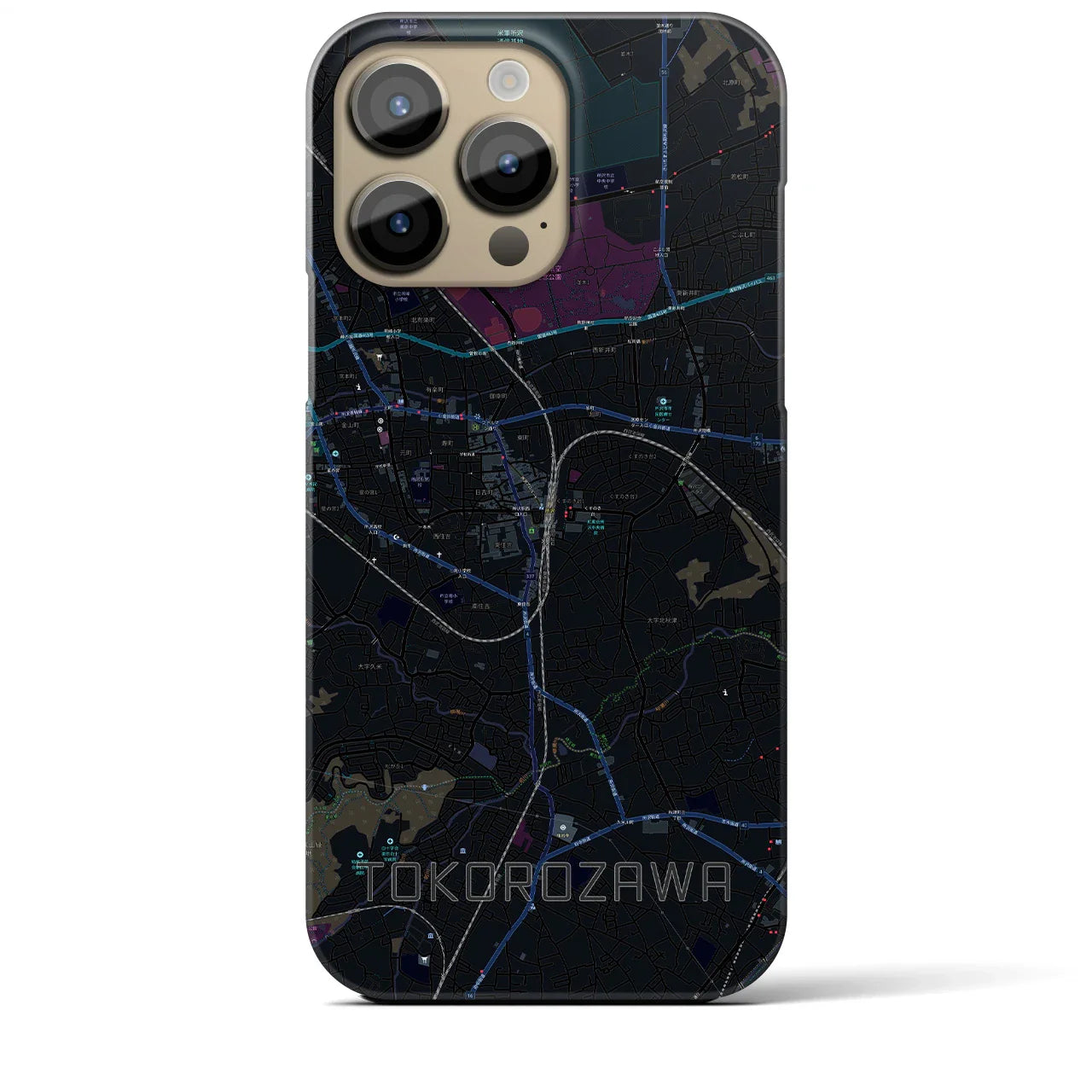 【所沢(埼玉県)】地図柄iPhoneケース(バックカバータイプ)