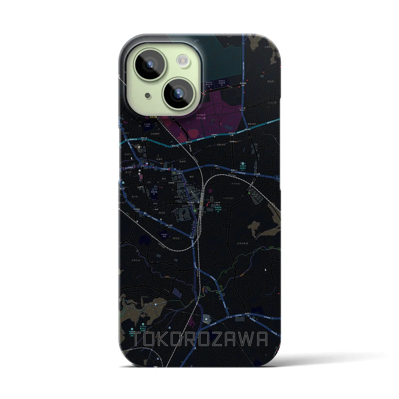 【所沢(埼玉県)】地図柄iPhoneケース(バックカバータイプ)