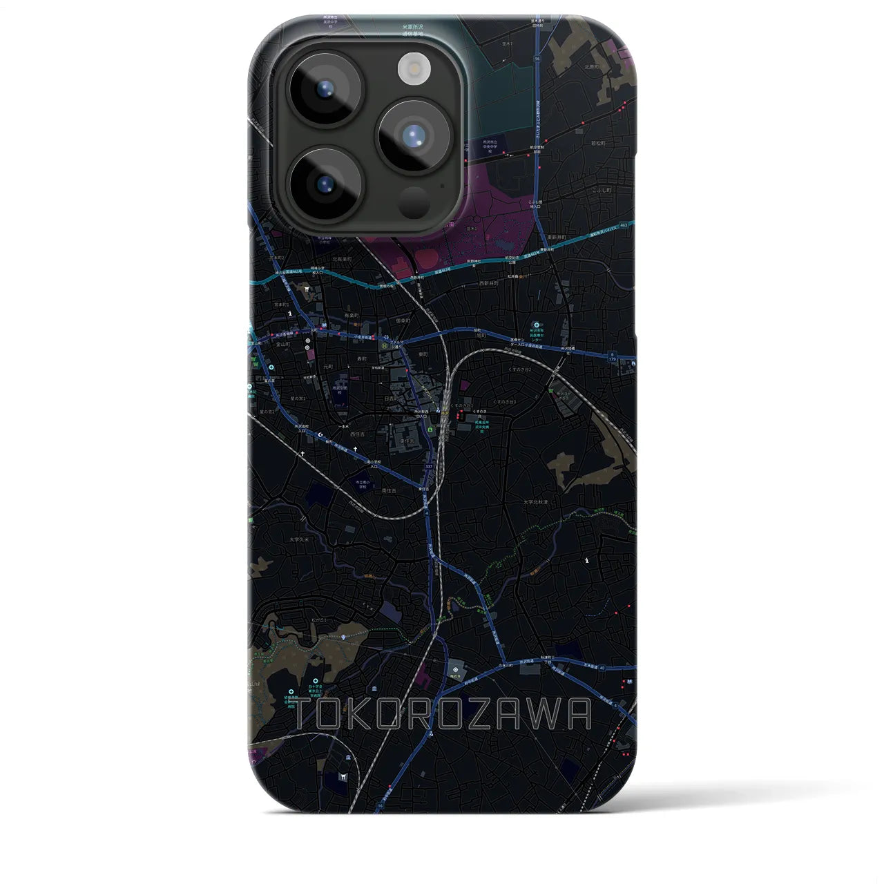 【所沢(埼玉県)】地図柄iPhoneケース(バックカバータイプ)