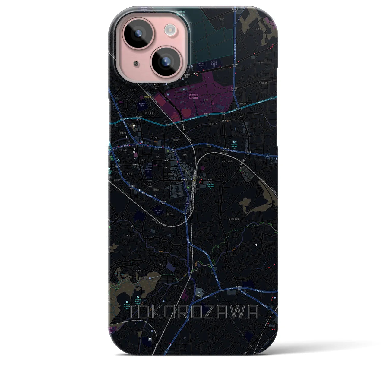【所沢(埼玉県)】地図柄iPhoneケース(バックカバータイプ)