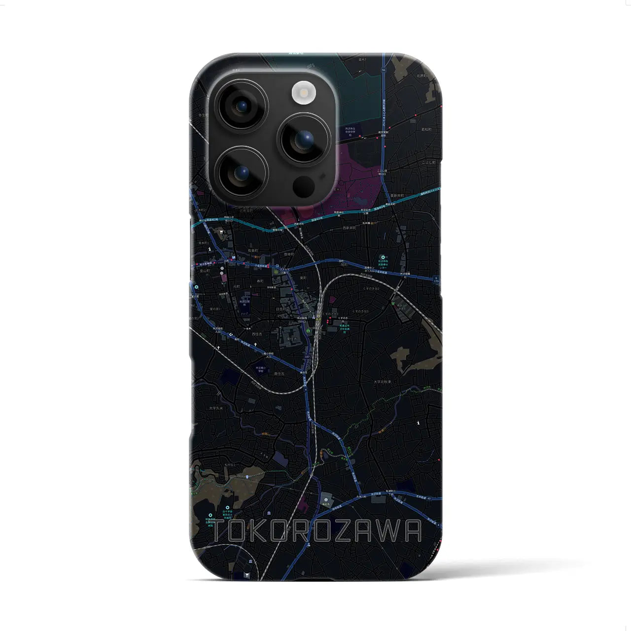 【所沢(埼玉県)】地図柄iPhoneケース(バックカバータイプ)
