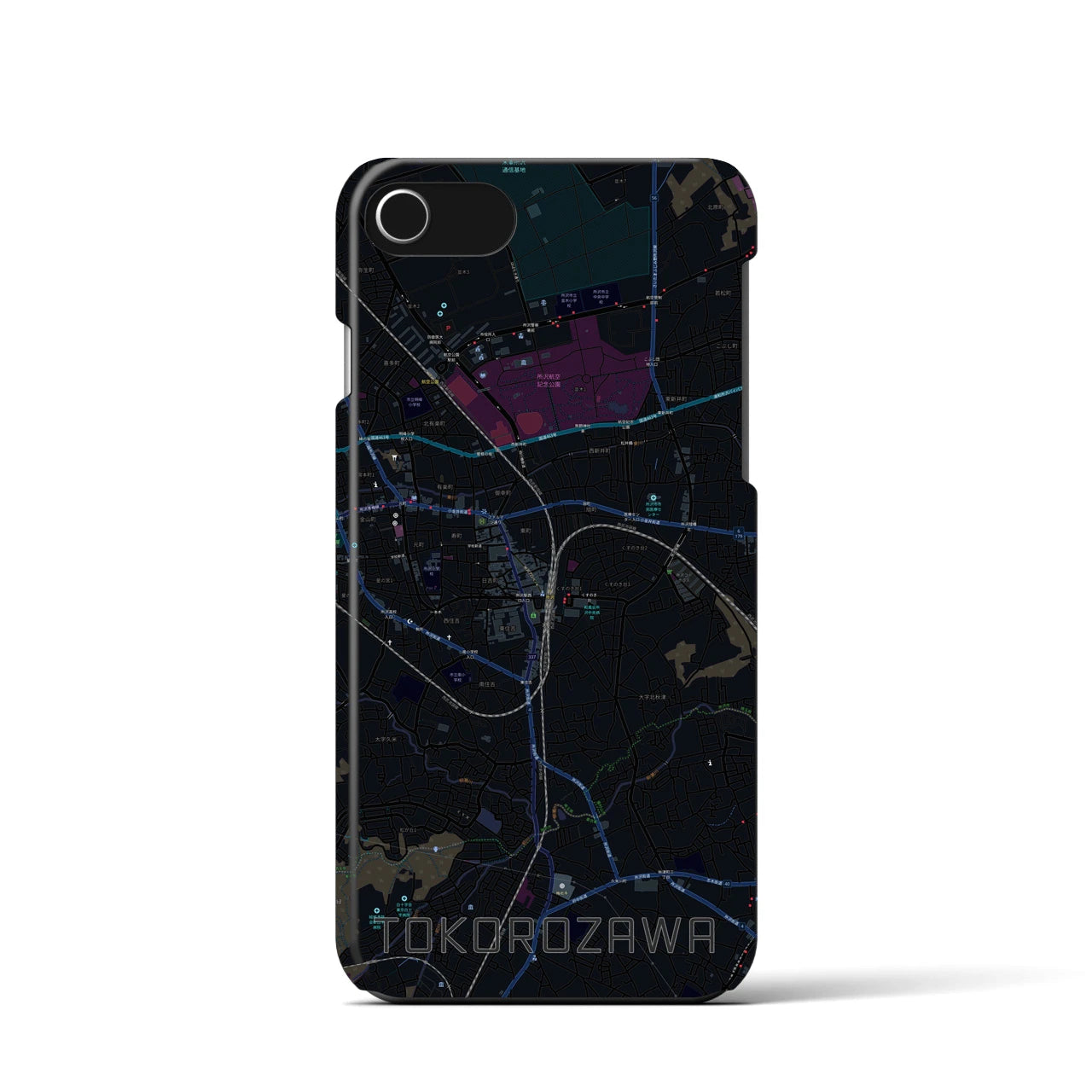 【所沢(埼玉県)】地図柄iPhoneケース(バックカバータイプ)