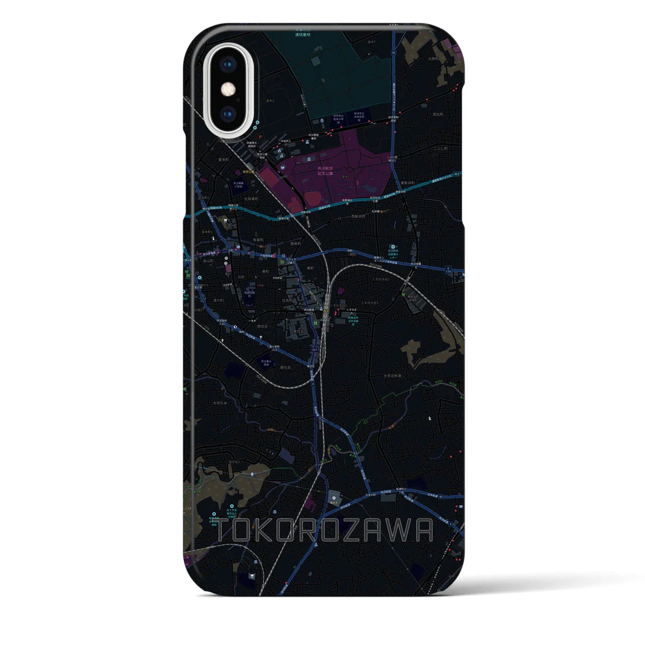 【所沢(埼玉県)】地図柄iPhoneケース(バックカバータイプ)