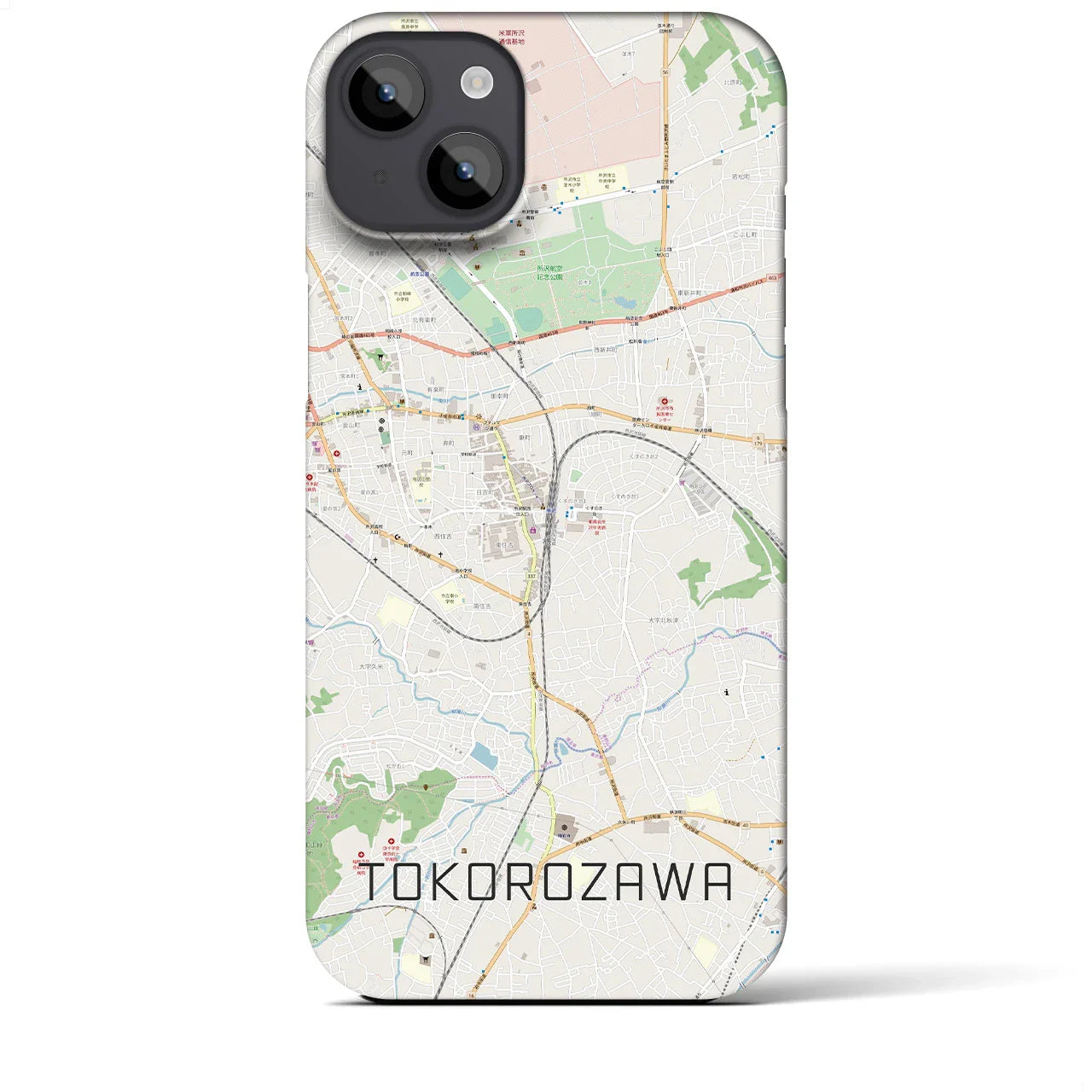 【所沢(埼玉県)】地図柄iPhoneケース(バックカバータイプ)