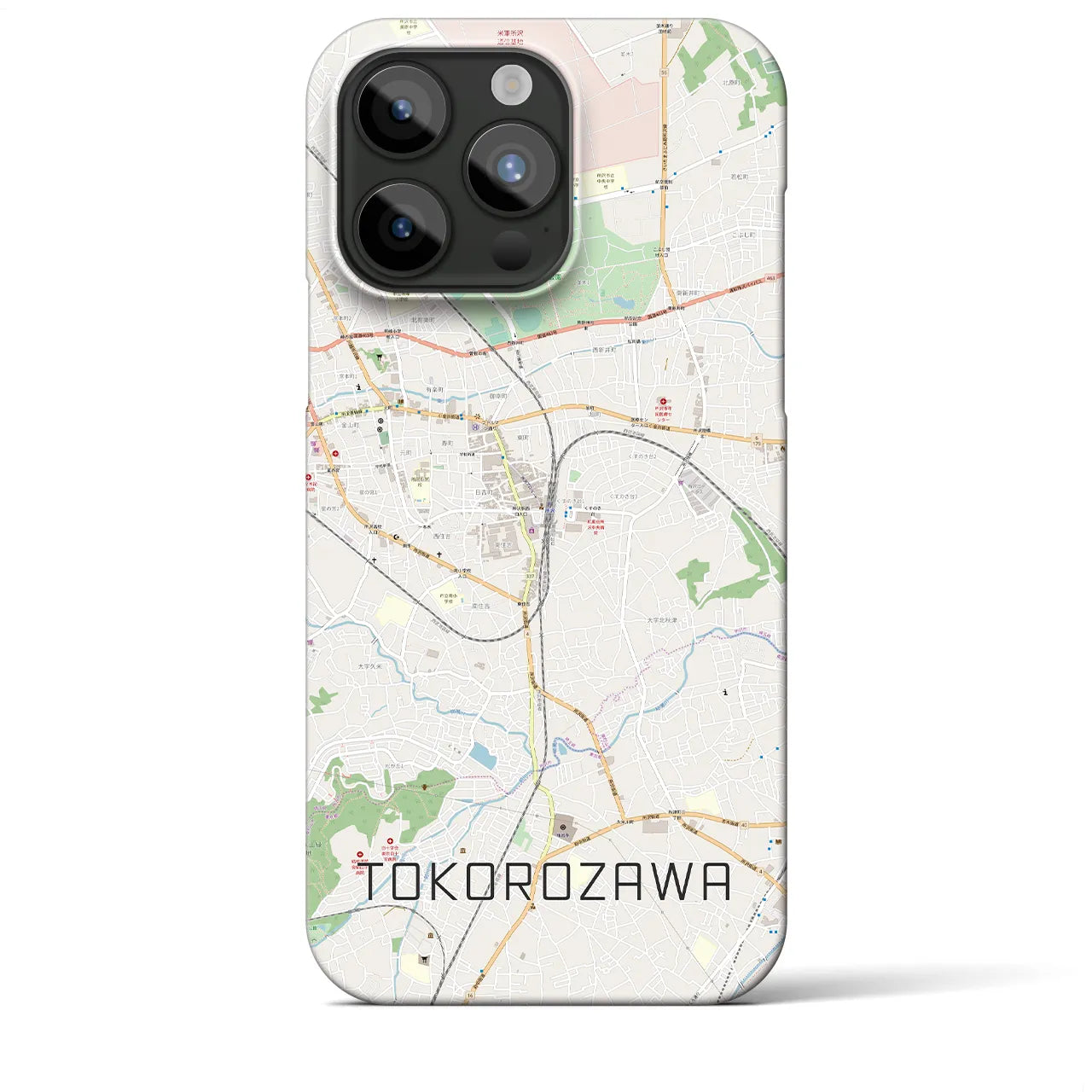 【所沢(埼玉県)】地図柄iPhoneケース(バックカバータイプ)