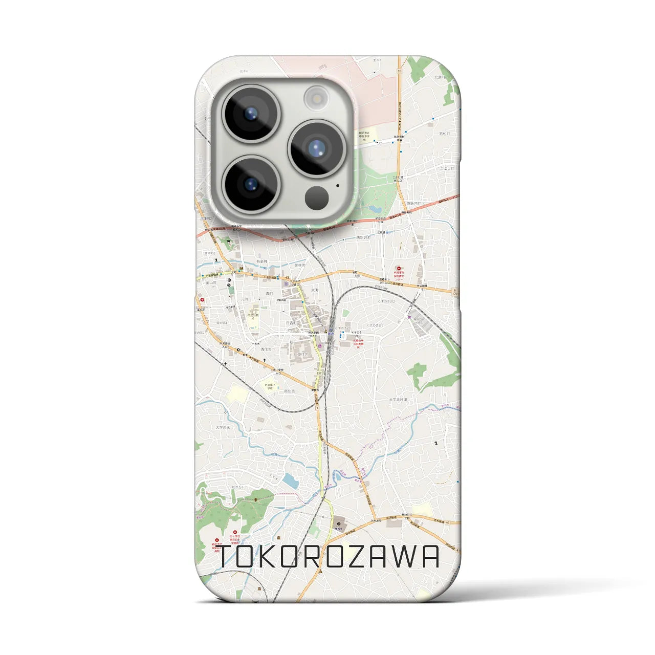 【所沢(埼玉県)】地図柄iPhoneケース(バックカバータイプ)