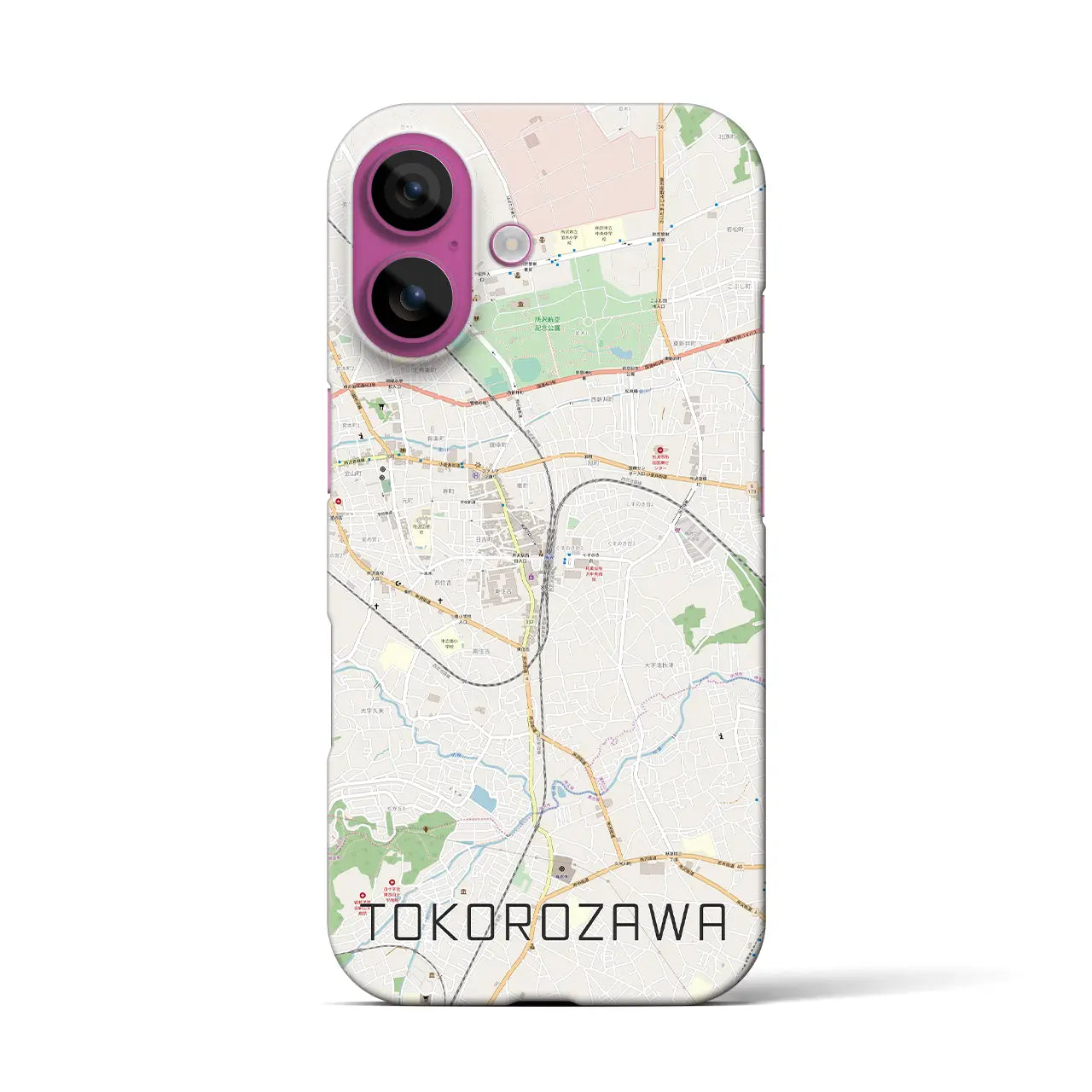 【所沢(埼玉県)】地図柄iPhoneケース(バックカバータイプ)