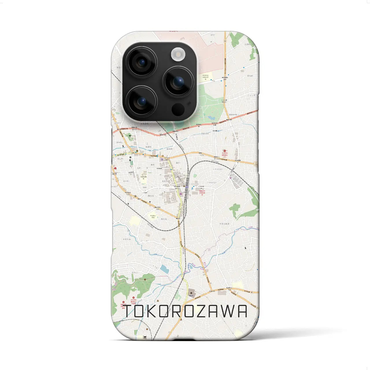 【所沢(埼玉県)】地図柄iPhoneケース(バックカバータイプ)