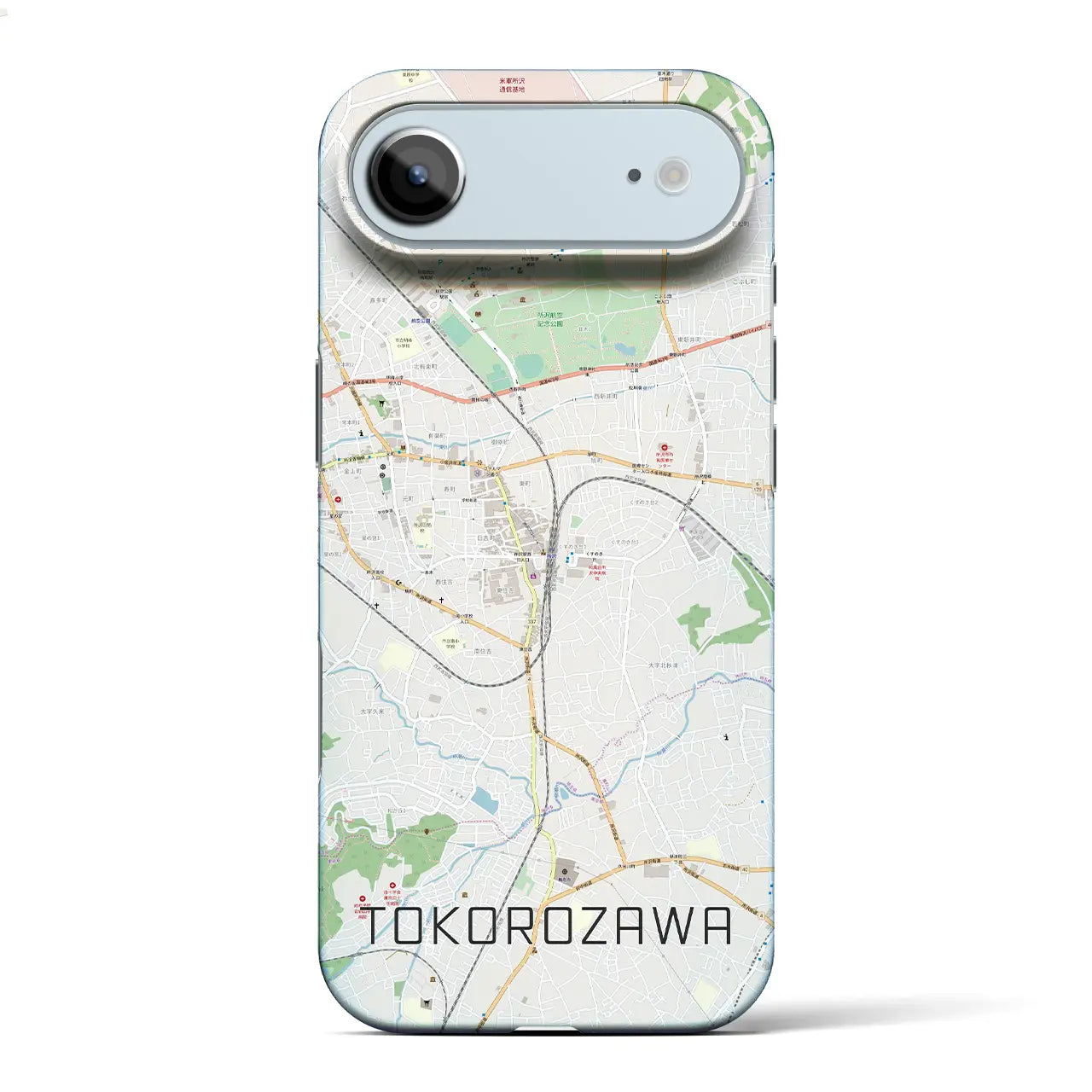 【所沢(埼玉県)】地図柄iPhoneケース(バックカバータイプ)