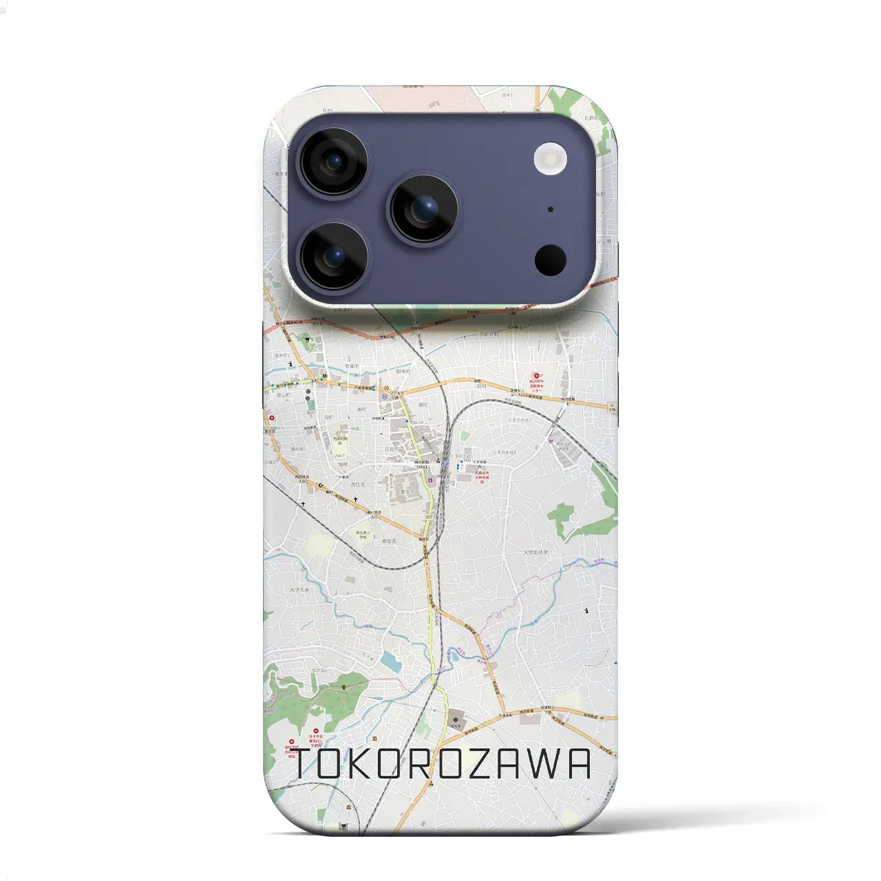 【所沢(埼玉県)】地図柄iPhoneケース(バックカバータイプ)