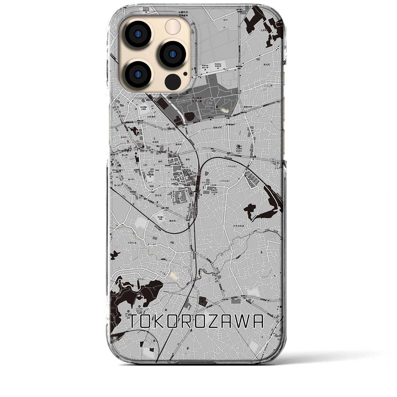 【所沢(埼玉県)】地図柄iPhoneケース(クリアタイプ)