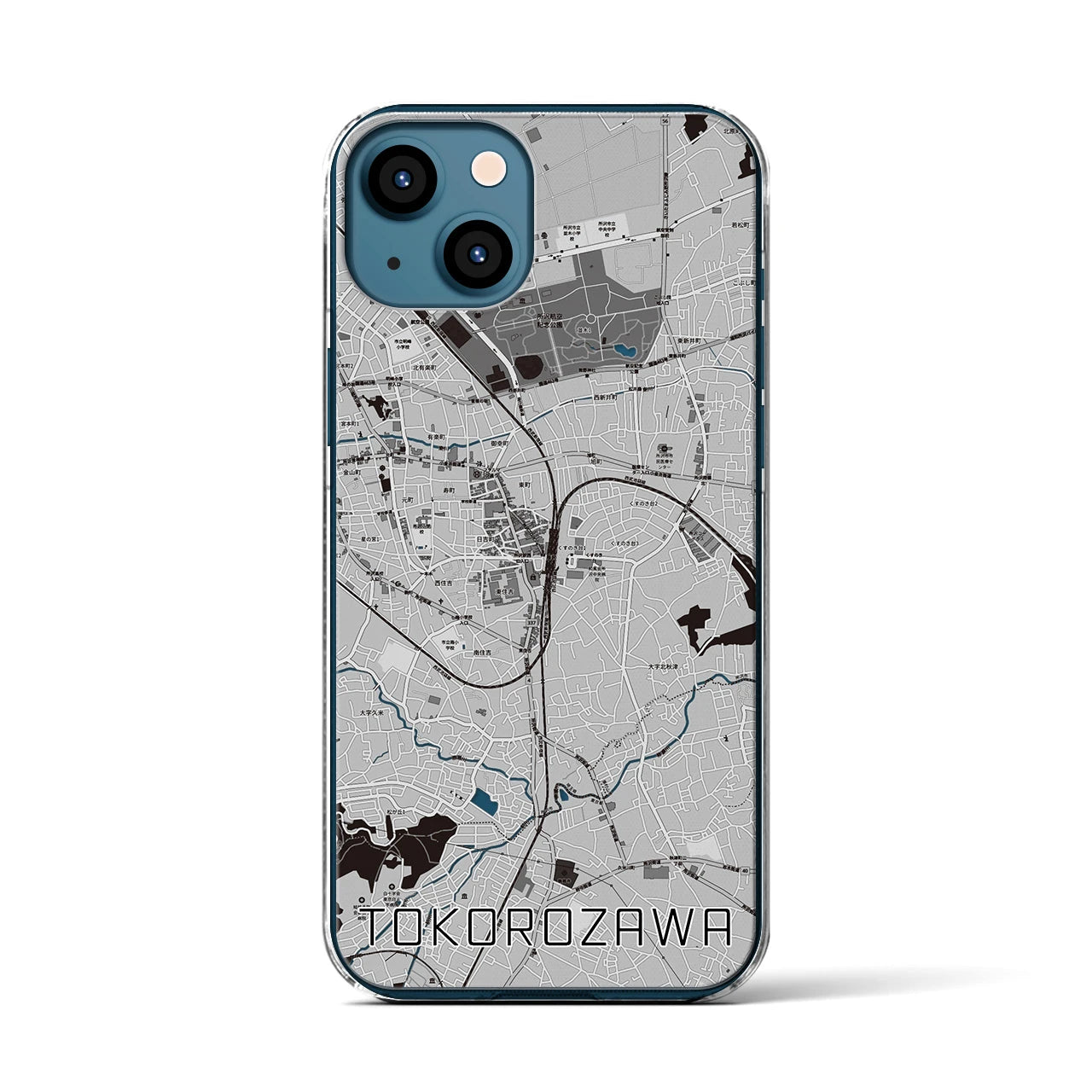 【所沢(埼玉県)】地図柄iPhoneケース(クリアタイプ)