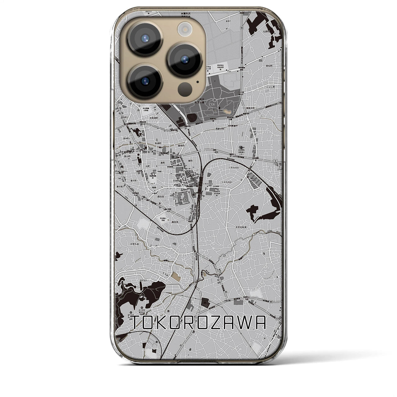 【所沢(埼玉県)】地図柄iPhoneケース(クリアタイプ)