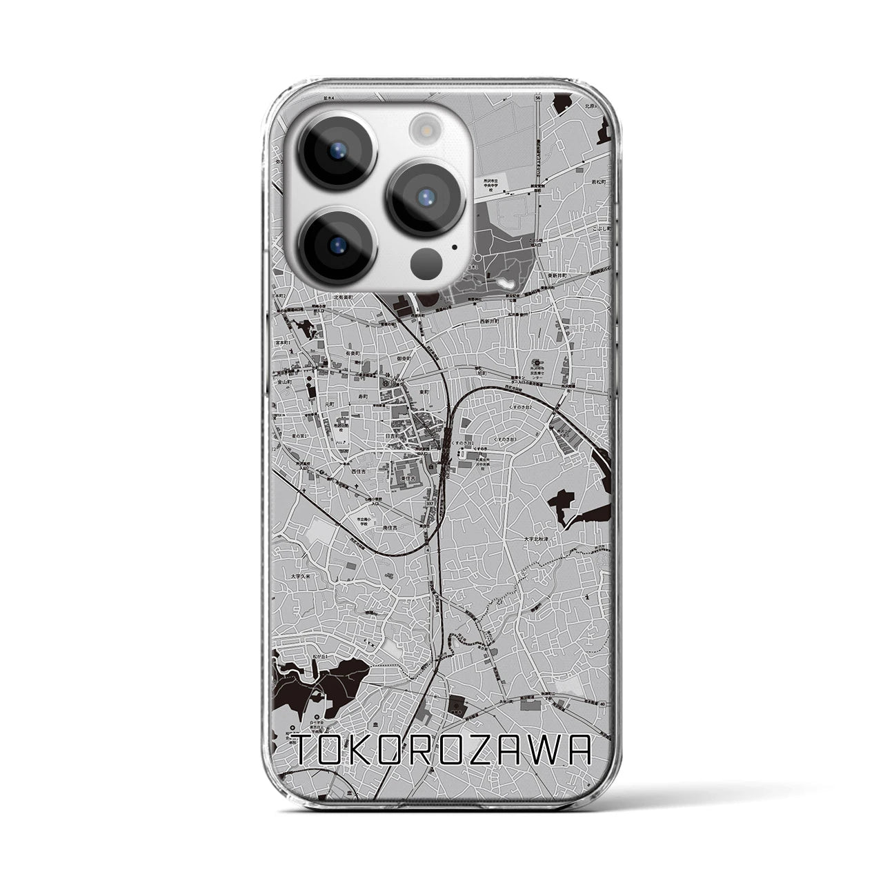 【所沢(埼玉県)】地図柄iPhoneケース(クリアタイプ)