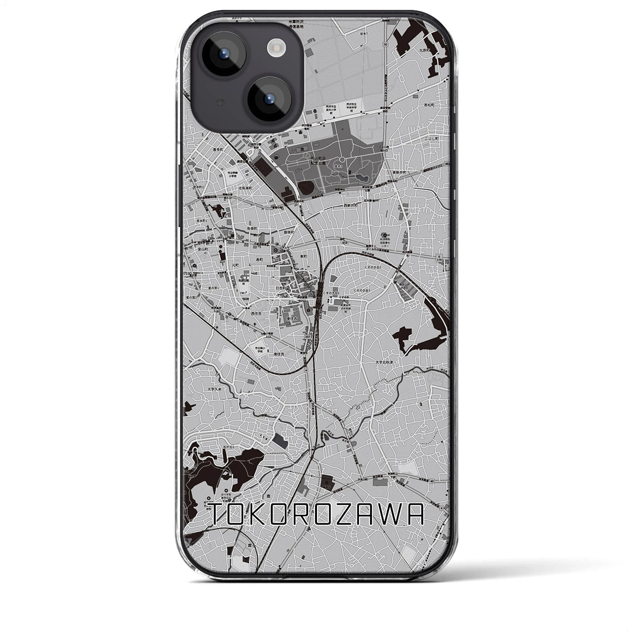 【所沢(埼玉県)】地図柄iPhoneケース(クリアタイプ)