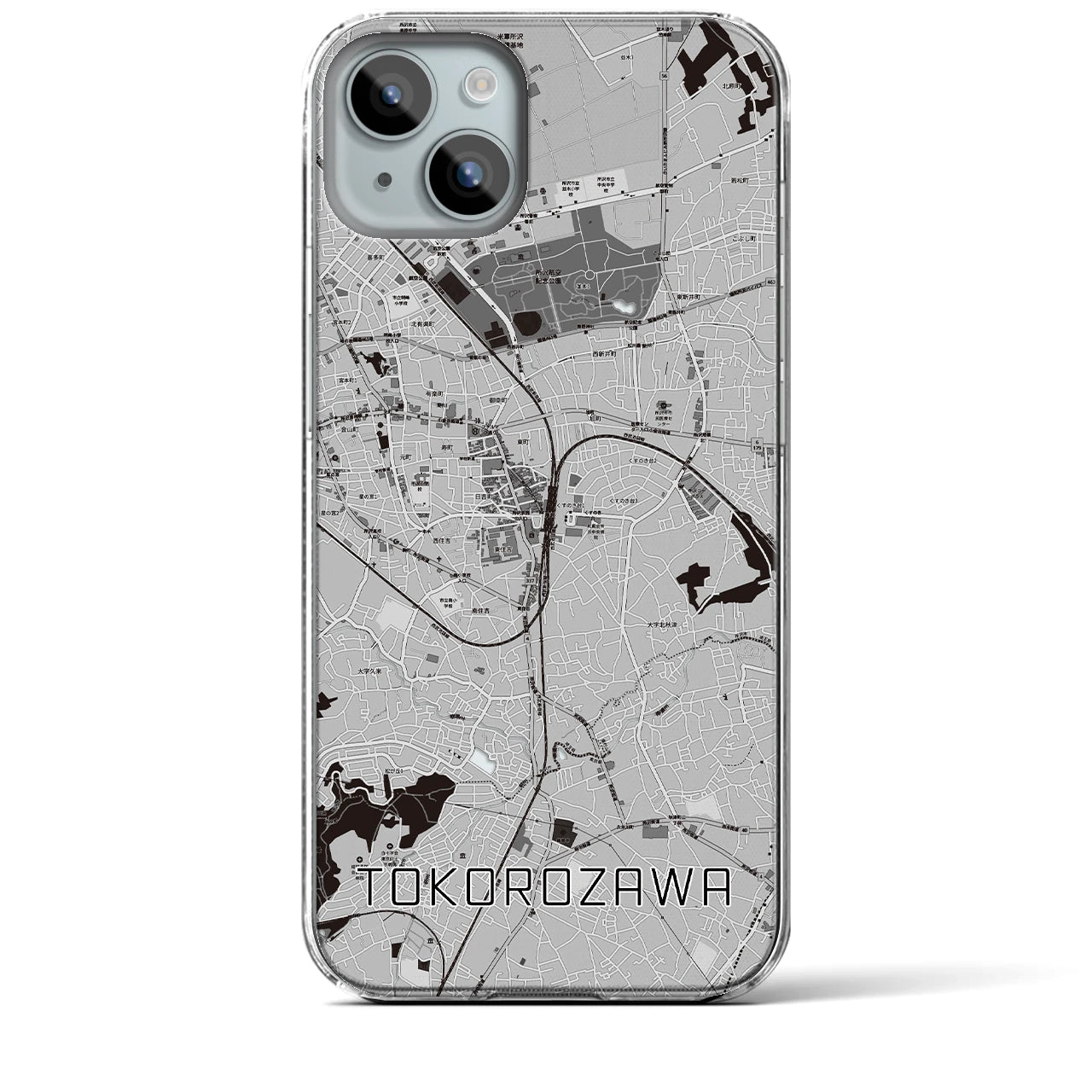 【所沢(埼玉県)】地図柄iPhoneケース(クリアタイプ)