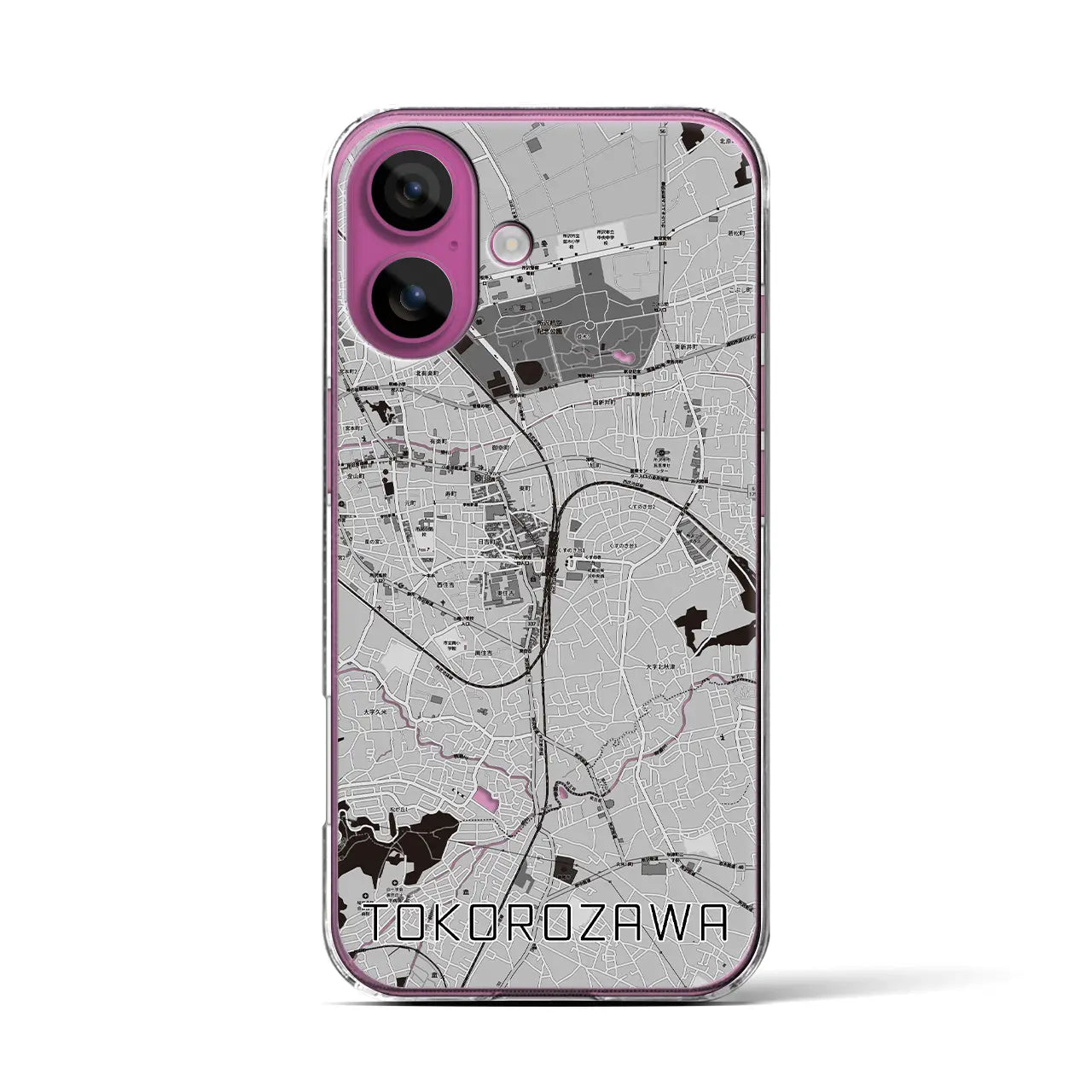 【所沢(埼玉県)】地図柄iPhoneケース(クリアタイプ)