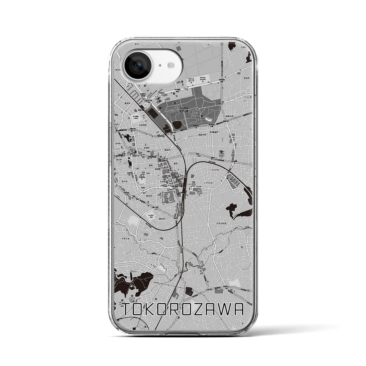 【所沢(埼玉県)】地図柄iPhoneケース(クリアタイプ)