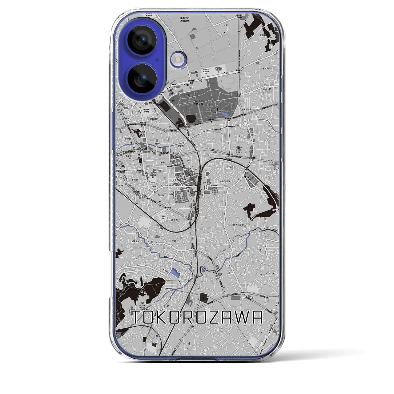 【所沢(埼玉県)】地図柄iPhoneケース(クリアタイプ)