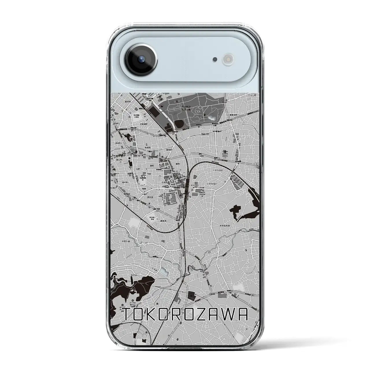 【所沢(埼玉県)】地図柄iPhoneケース(クリアタイプ)