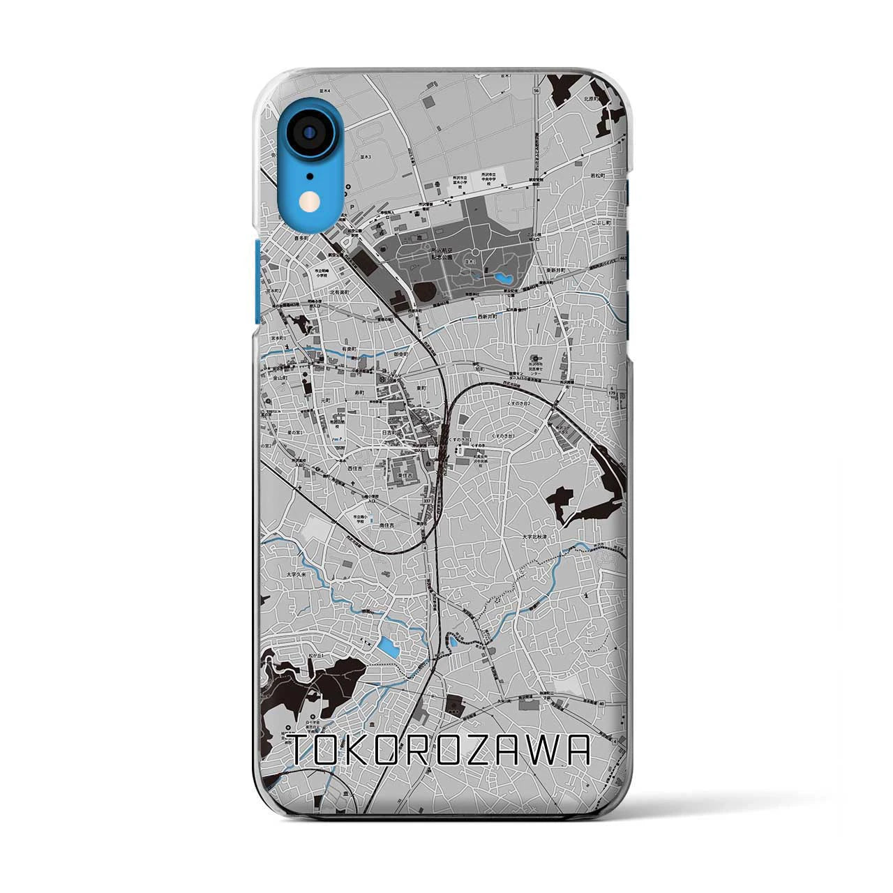【所沢(埼玉県)】地図柄iPhoneケース(クリアタイプ)