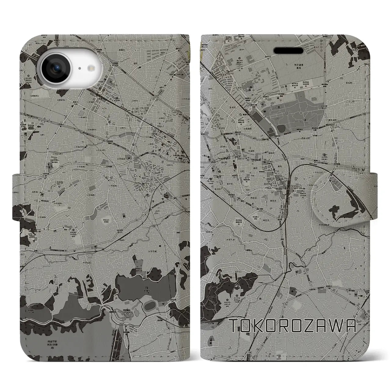 【所沢(埼玉県)】地図柄iPhoneケース(手帳タイプ)