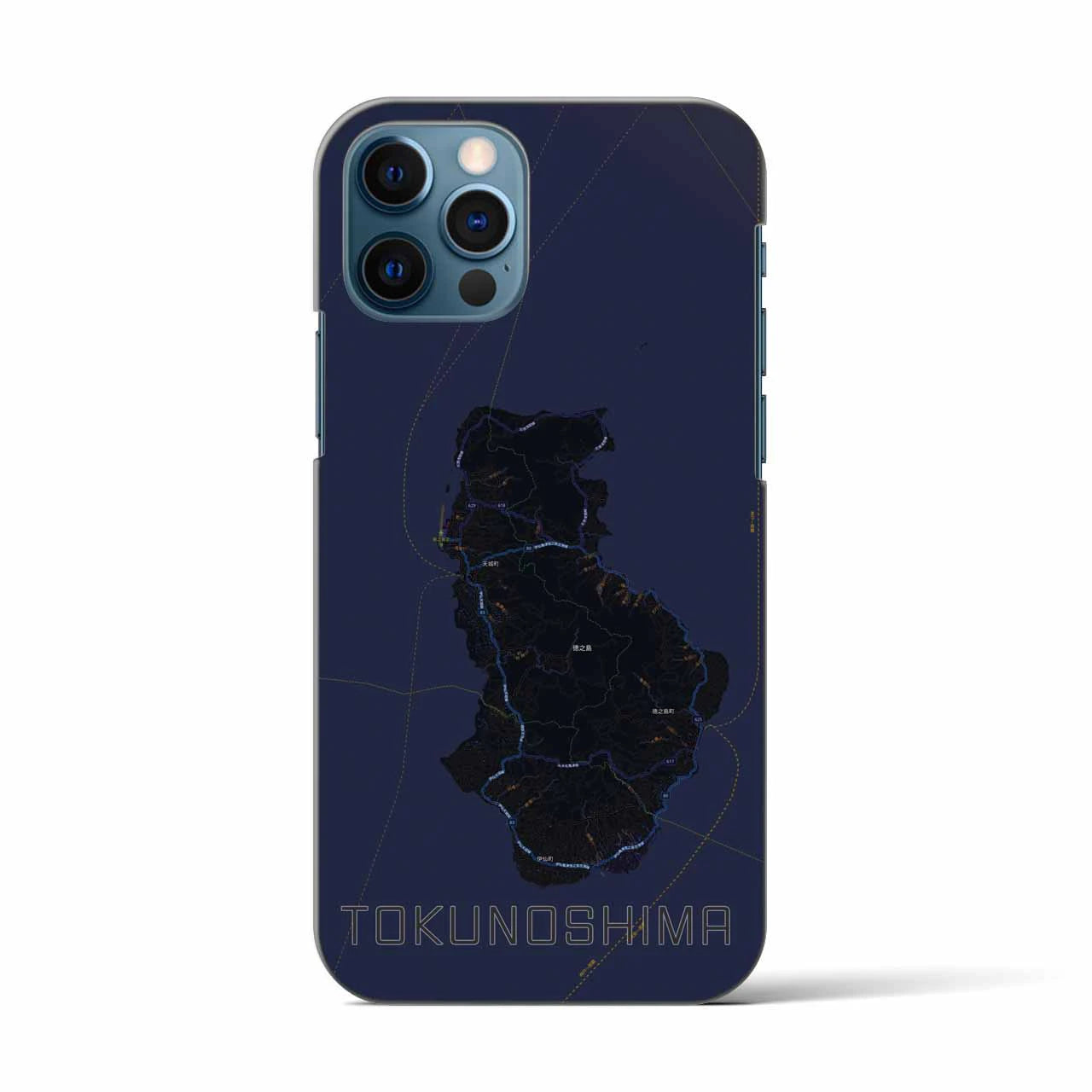 【徳之島(鹿児島県)】地図柄iPhoneケース(バックカバータイプ)