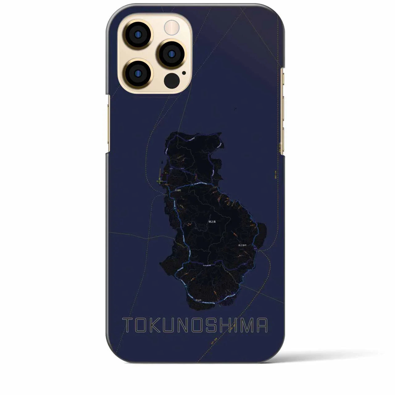 【徳之島(鹿児島県)】地図柄iPhoneケース(バックカバータイプ)