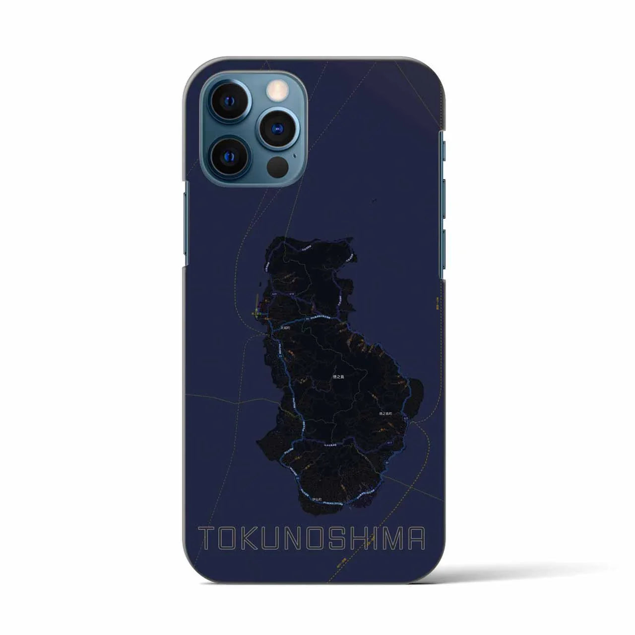 【徳之島(鹿児島県)】地図柄iPhoneケース(バックカバータイプ)