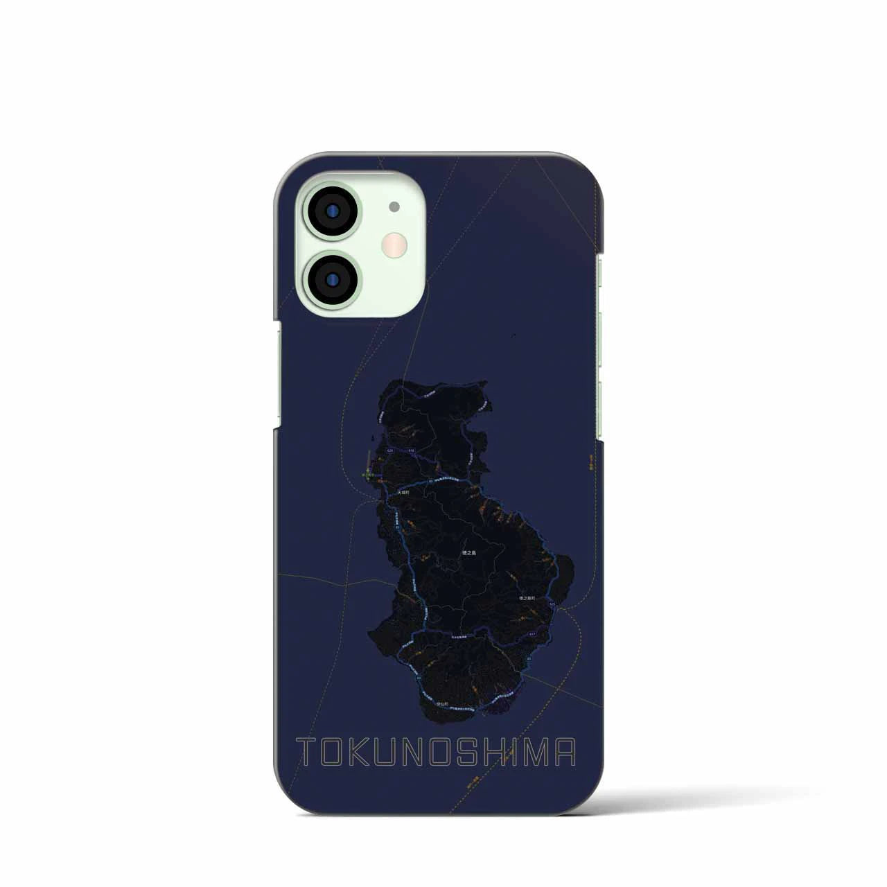 【徳之島(鹿児島県)】地図柄iPhoneケース(バックカバータイプ)