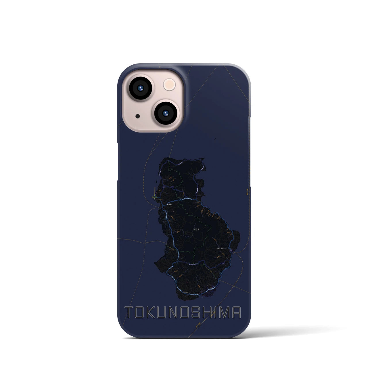 【徳之島(鹿児島県)】地図柄iPhoneケース(バックカバータイプ)