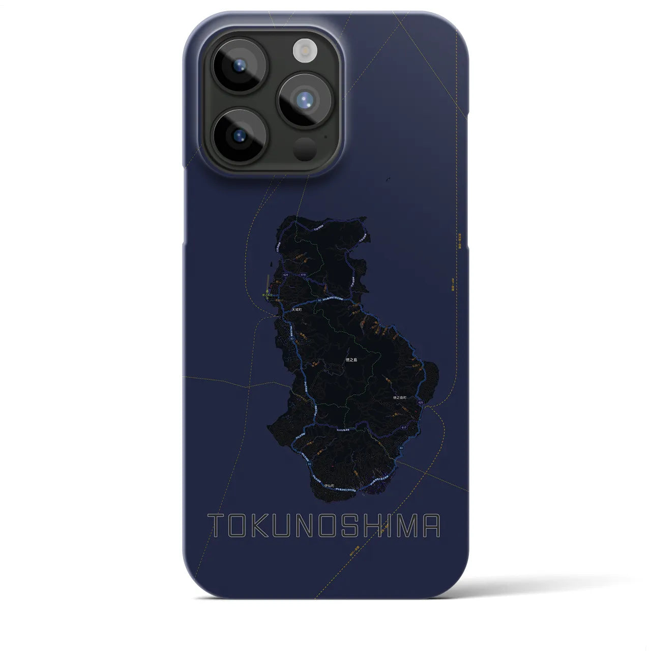 【徳之島(鹿児島県)】地図柄iPhoneケース(バックカバータイプ)