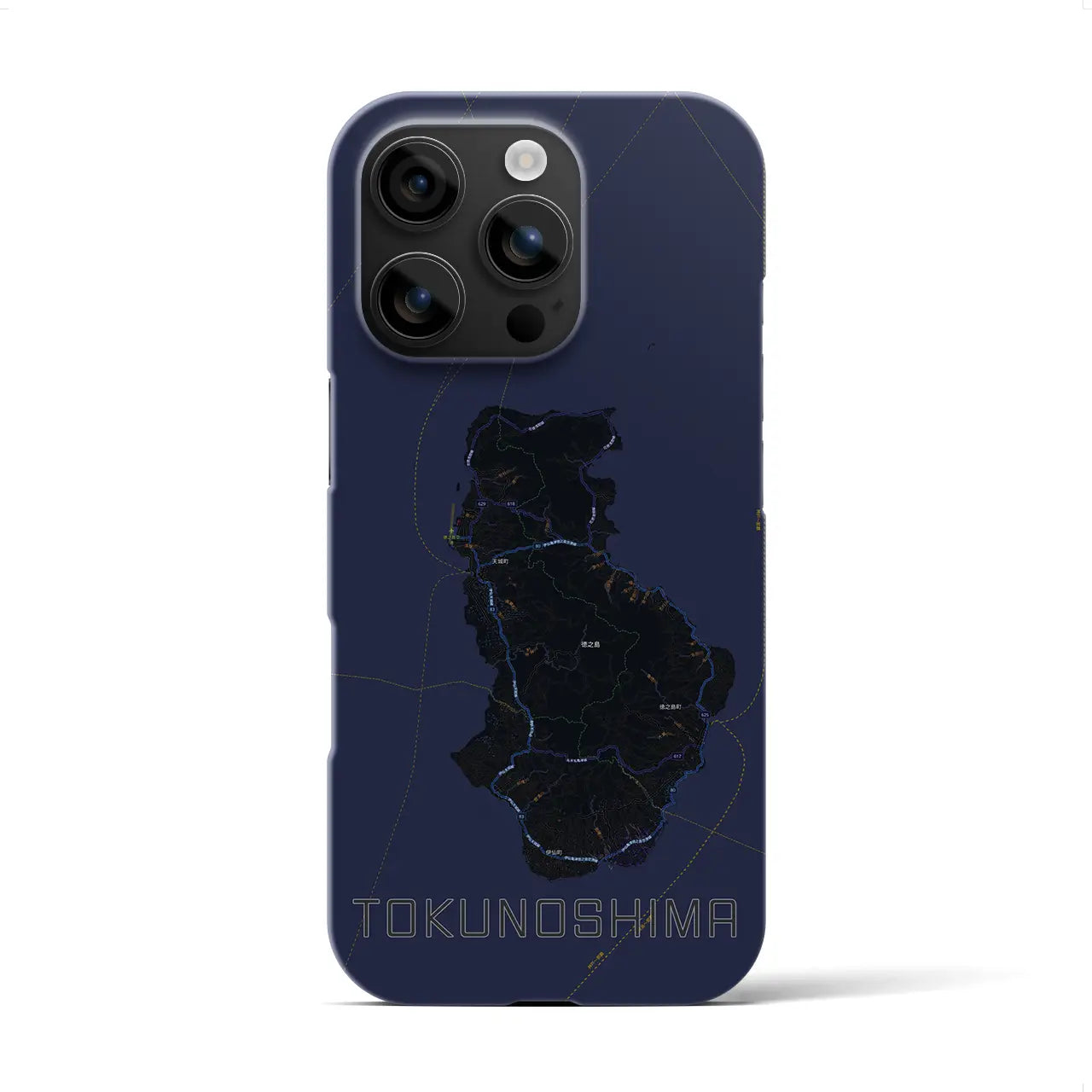 【徳之島(鹿児島県)】地図柄iPhoneケース(バックカバータイプ)