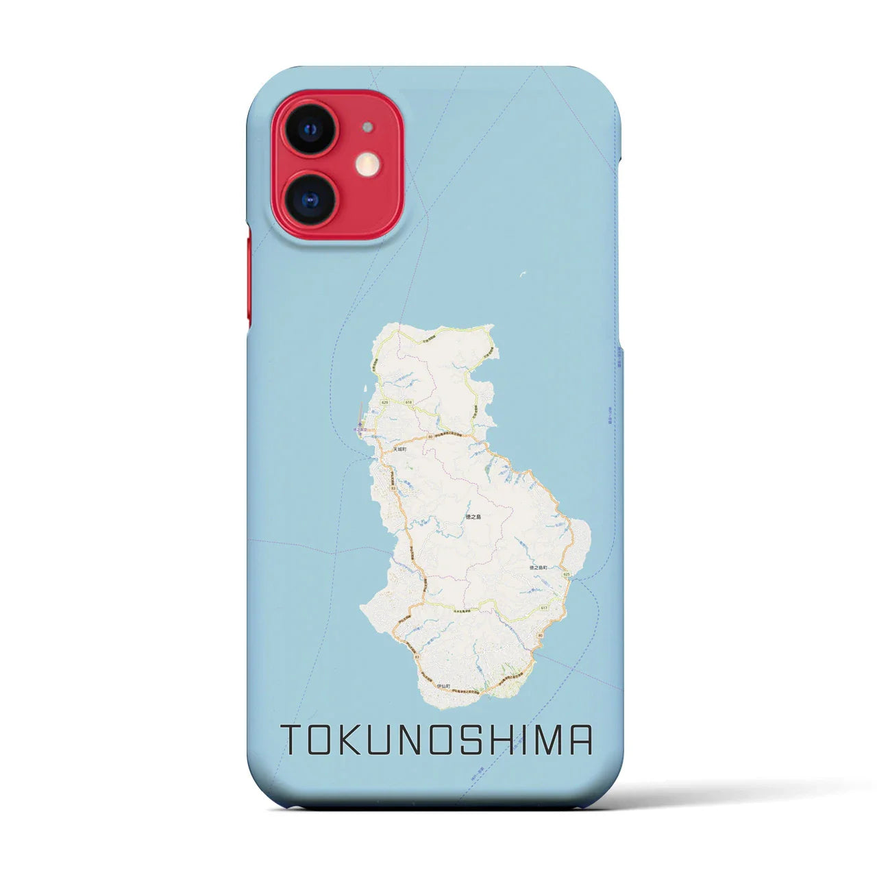 【徳之島(鹿児島県)】地図柄iPhoneケース(バックカバータイプ)