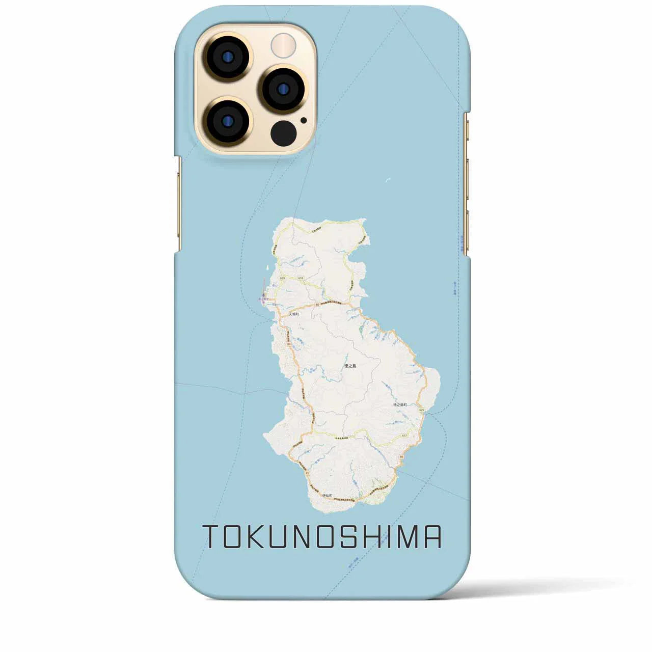【徳之島(鹿児島県)】地図柄iPhoneケース(バックカバータイプ)