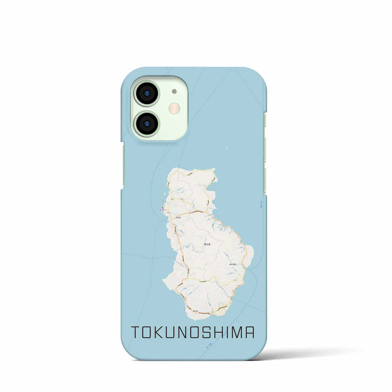 【徳之島(鹿児島県)】地図柄iPhoneケース(バックカバータイプ)