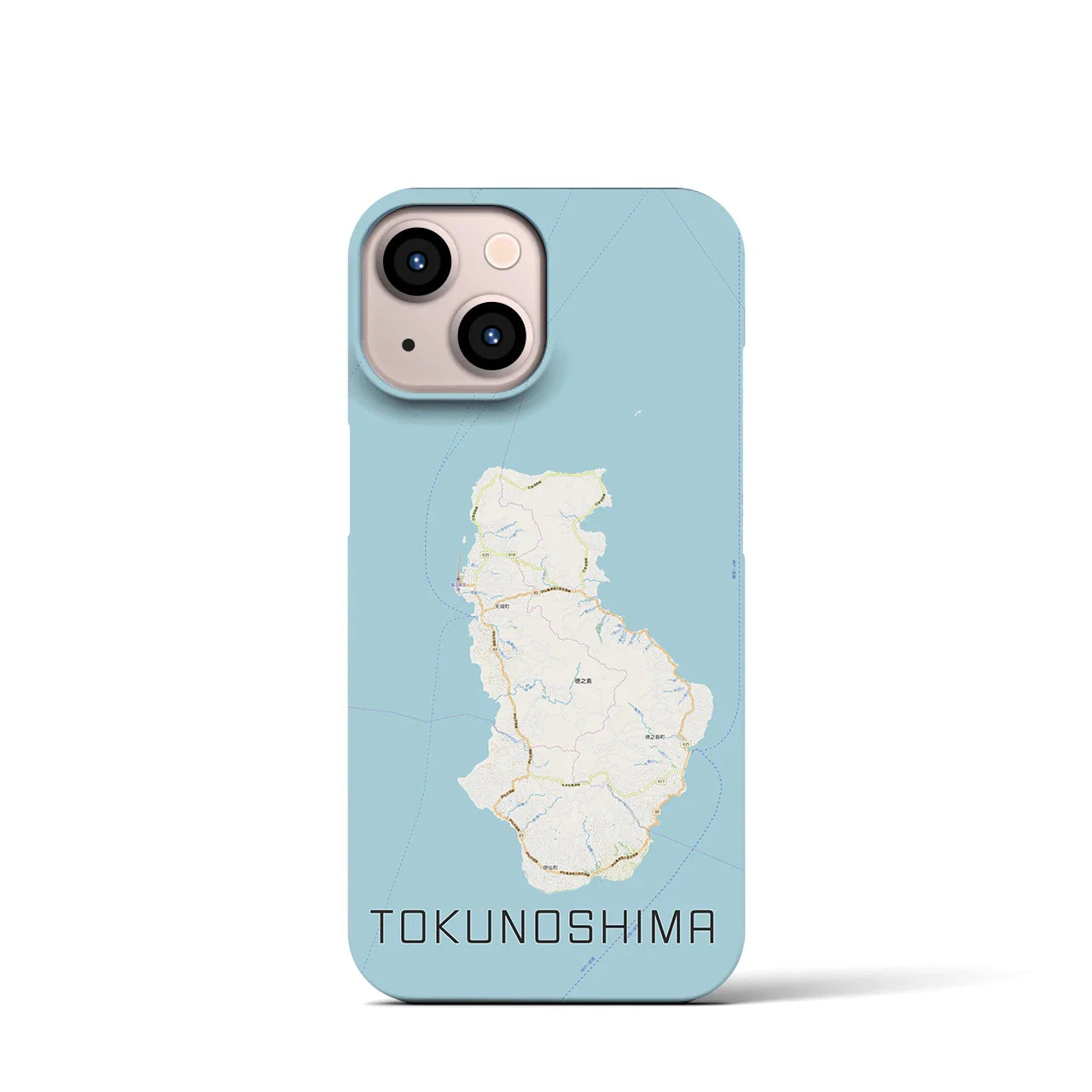 【徳之島(鹿児島県)】地図柄iPhoneケース(バックカバータイプ)