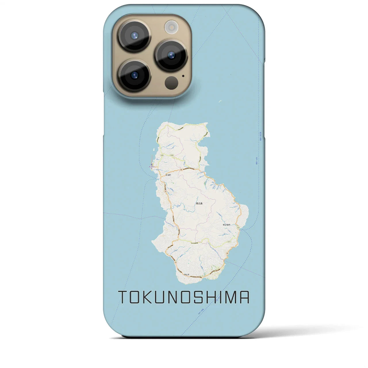 【徳之島(鹿児島県)】地図柄iPhoneケース(バックカバータイプ)