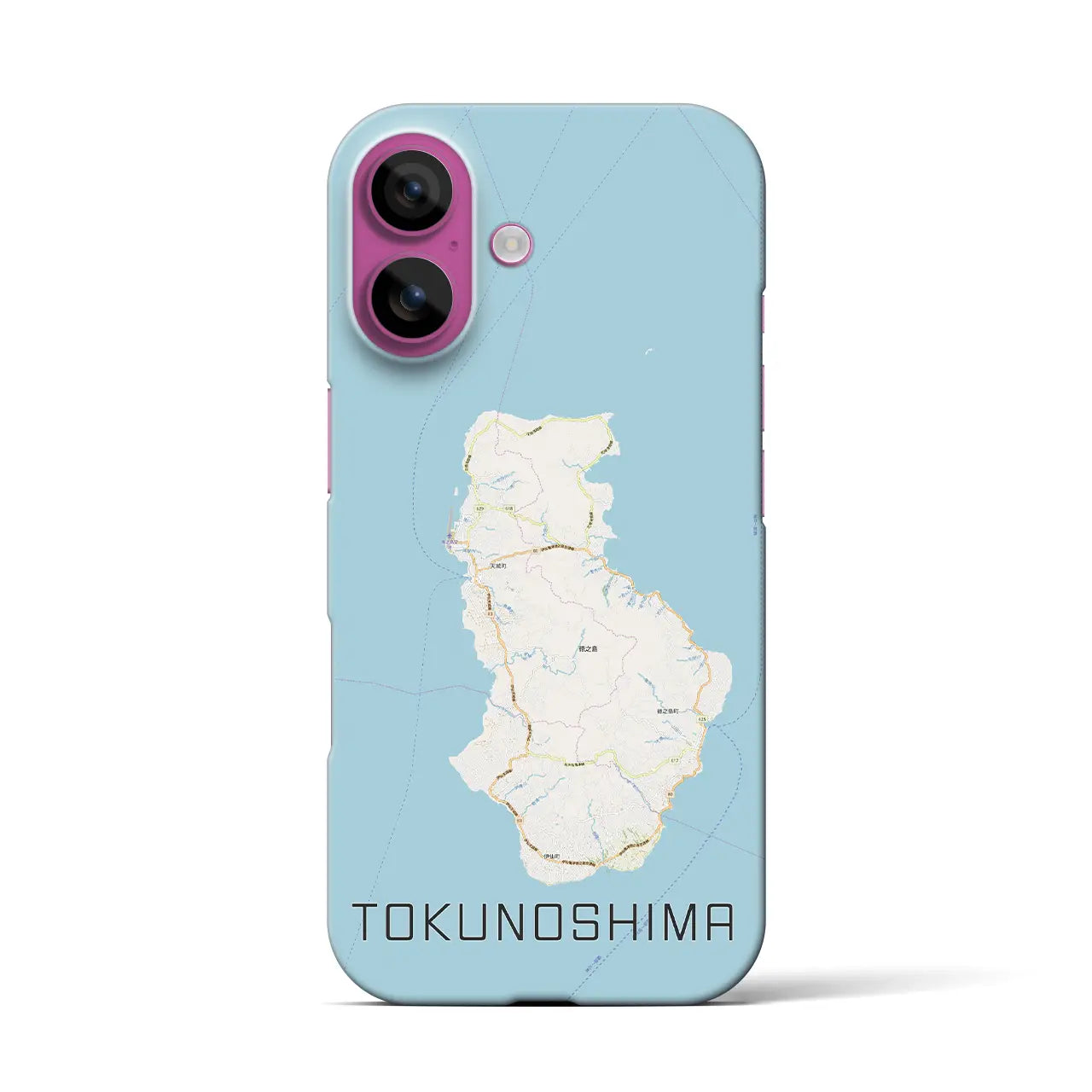 【徳之島(鹿児島県)】地図柄iPhoneケース(バックカバータイプ)